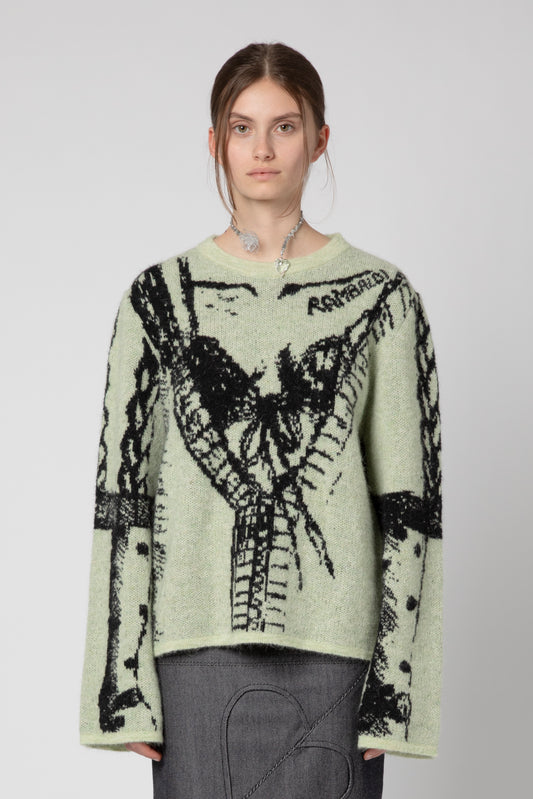 Trompe l'oeil vanisè knitwear roundneck